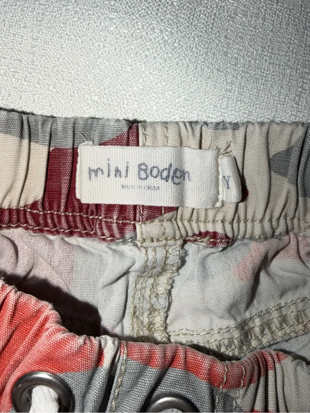 Two Mini Boden appliqué T-shirts, and two pair of shorts size 5/6